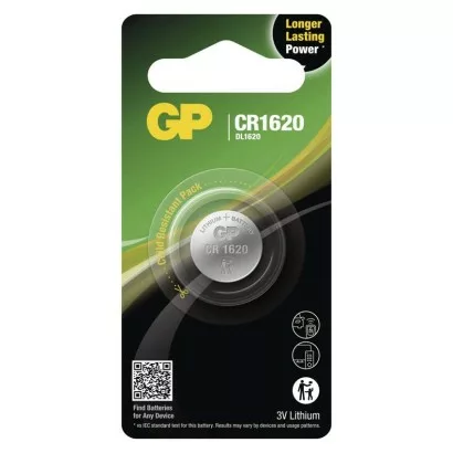 Lítiová gombíková batéria GP CR1620