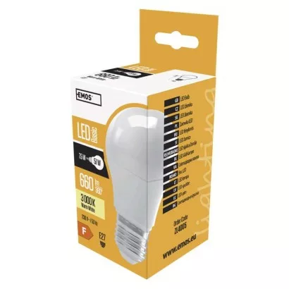 LED žiarovka Basic A60 / E27 / 7,5 W (51 W) / 660 lm / teplá biela