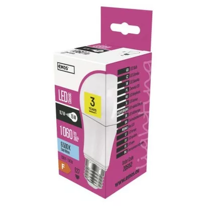 LED žiarovka Classic A60 / E27 / 10,7 W (75 W) / 1 060 lm / studená biela
