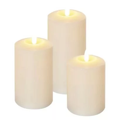 LED dekorácia – 3× vosková sviečka, 3× AAA, časovač