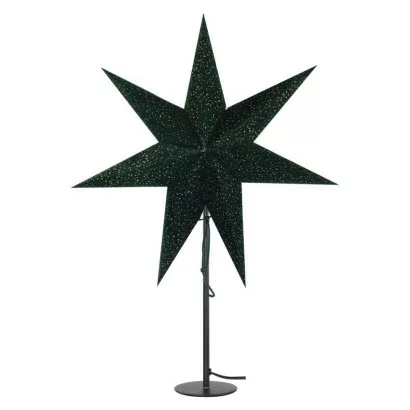LED hviezda papierová so stojančekom, zelená, 45 cm, vnútorná