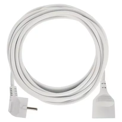 Predlžovací kábel 7 m / 1 zásuvka / biely / PVC / 1 mm2