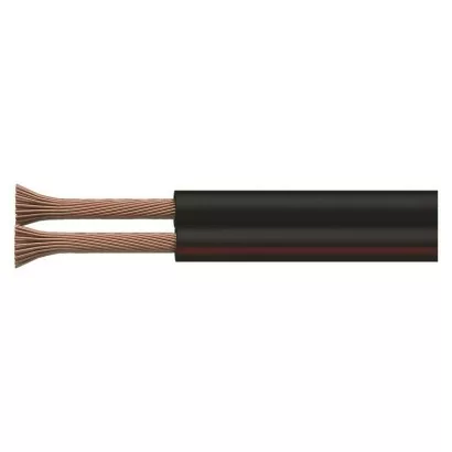Dvojlinka netienená 2×1,0mm černo-rudá, 100m