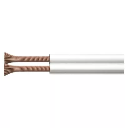 Dvojlinka netienená 2×1,5mm biela, 100m