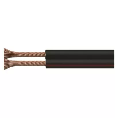 Dvojlinka netienená 2×1,5mm černo-rudá, 100m