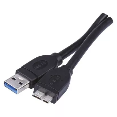 Nabíjací a dátový kábel prepájací USB-A 3.0 / micro USB-B 3.0, 1 m, čierny