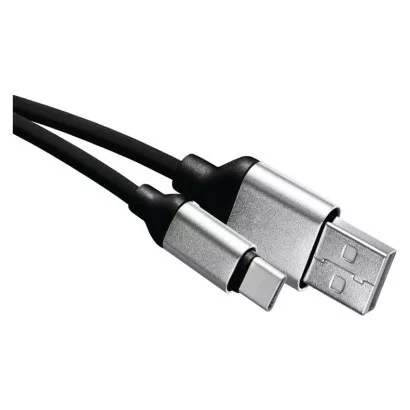 Nabíjací a dátový kábel USB-A 2.0 / USB-C 2.0, 1 m, čierny