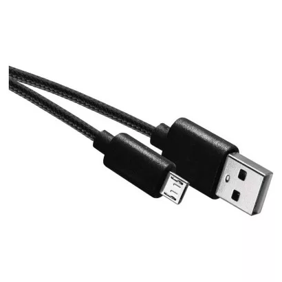 Nabíjací a dátový kábel USB-A 2.0 / micro USB-B 2.0, 2 m, čierny