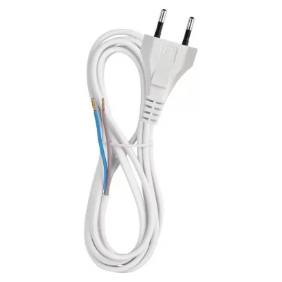 Flexo šnúra PVC 2× 0,75mm2, 2m, biela