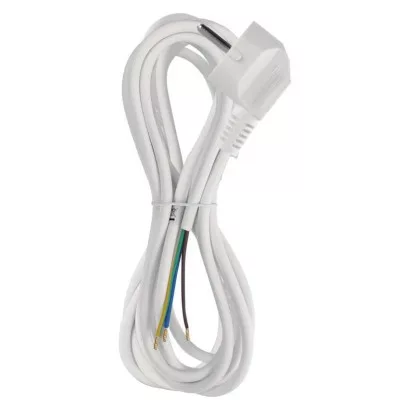 Flexo šnúra PVC 3× 0,75mm2, 3m, biela