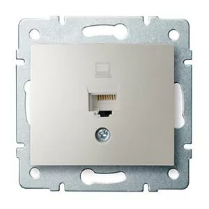DOMO   Dátová zásuvka (RJ45Cat 5e Jack) Perleťová biela”