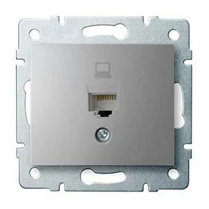 DOMO Dátová zásuvka (RJ45Cat 5e Jack) Strieborná”